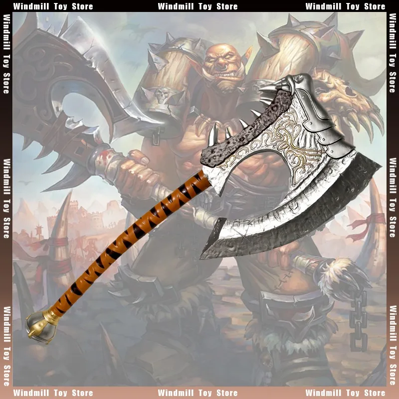 

82cm World of Warcraft Game Tomahawk Weapon Periphery Grommash Hellscream PU Cool Decoration Ornament Crafts Model Toys for Boys