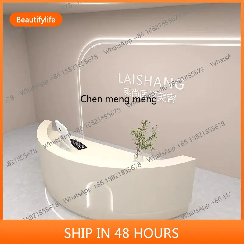 

Curved paint checkout page Minimalist wedding photography Bar company Beauty salon Reception counter