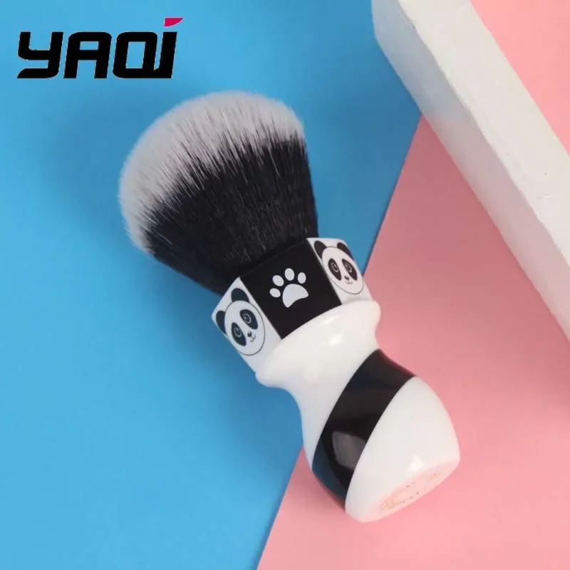 YAQI 24mm The Panda Tuxedo Knot Mens Shaving Brush By Henry Hakamaki Professional Beard Care Grooming Tool