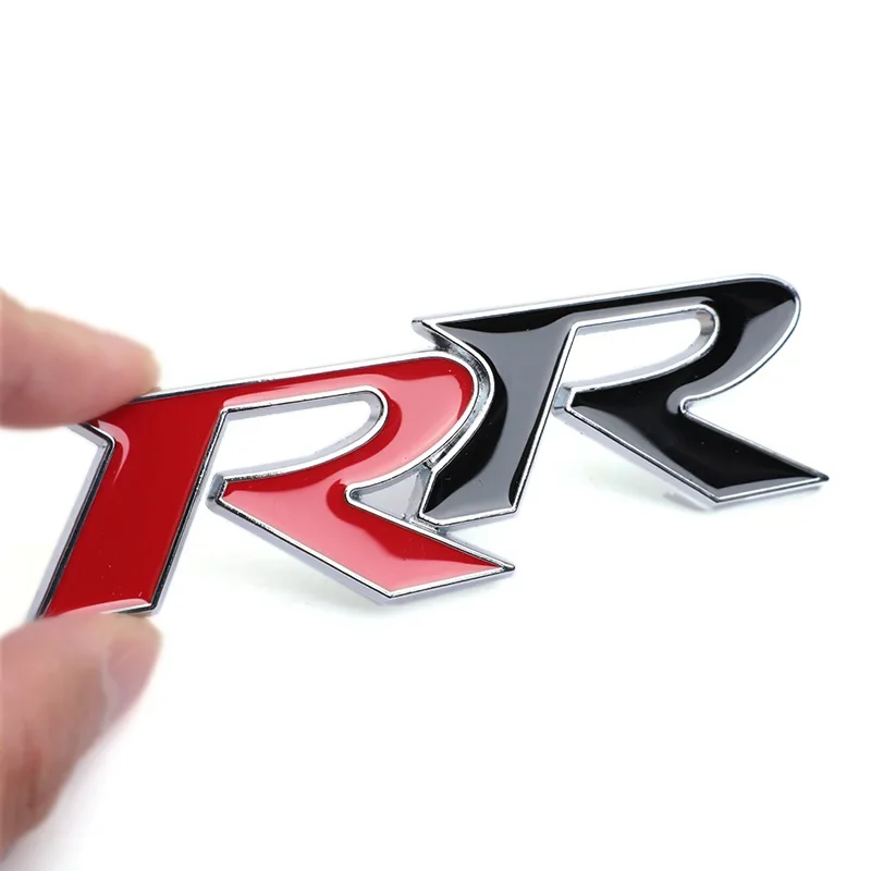 Pegatinas de Metal 3D con logotipo RR para coche, emblema, insignia para maletero, calcomanías para Honda RR Civic Mugen Accord Crv City Hrv