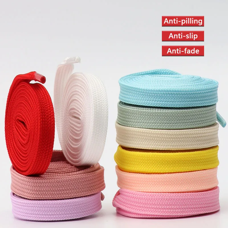 1 Pair Solid Flat Shoe Laces Canvas Shoelaces for Sneakers Woman Men Shoelace Classic Tennis Laces for AF1 Shoestrings