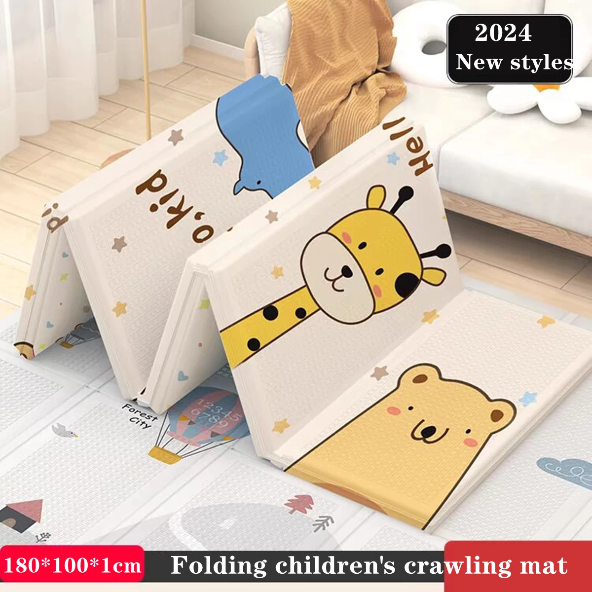 

Foldable Non-Toxic Baby Play Mat Educational Children's Carpet in The Nursery Climbing Pad Kids Rug Activitys Games Toys 180*100