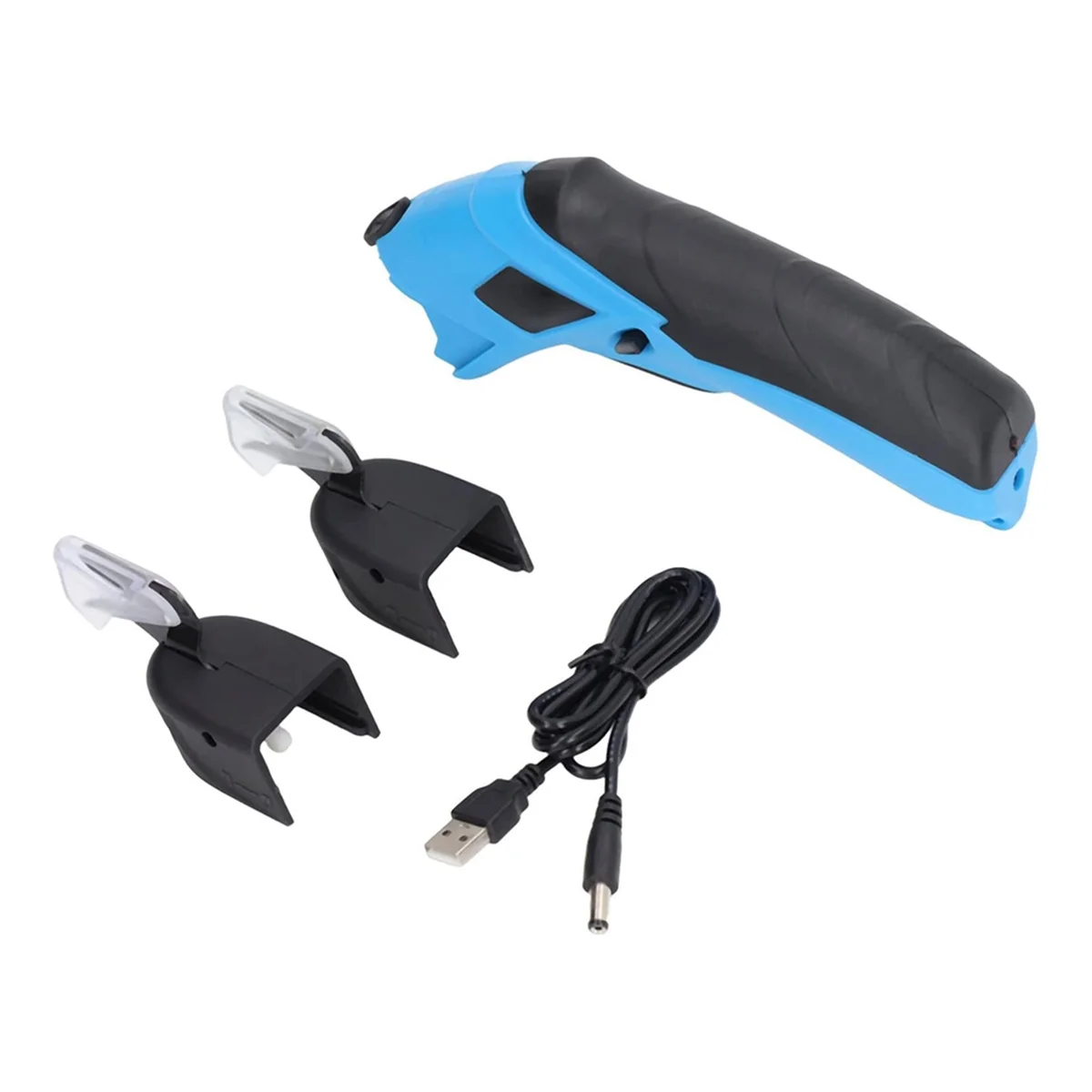 DT75BG Heavy Duty Cordless Electric Scissors, for Cutting Fabric USB Re-Able Cutter Shear Tools with 2 Blades Shears