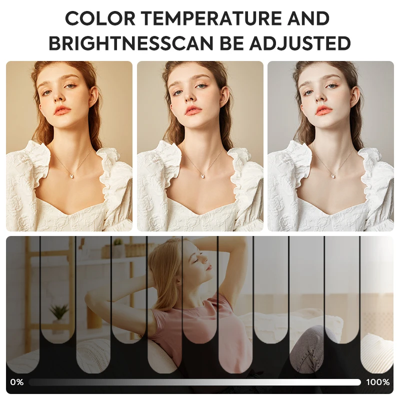 Zestaw lampa pierścieniowa, pełnoekranowy 12-calowy lampa wideo 3000-6000k z podstawka biurowa i ramię wysięgnika uchwytem na telefon do jedzenia lub sesji stołowych