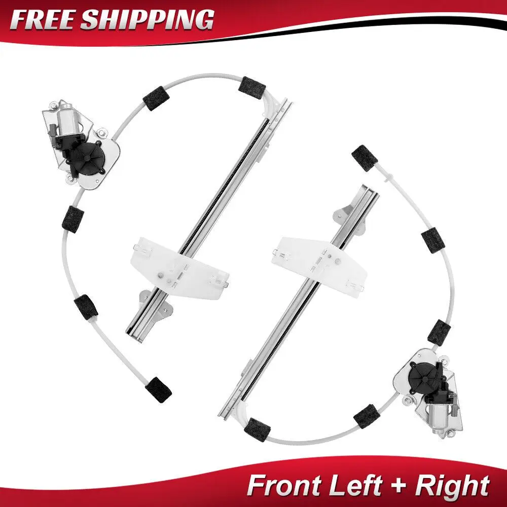 زوج منظم نافذة الطاقة مع محرك لسيارة جيب ليبرتي الأمامية اليسرى اليمنى 2002-2007 #1