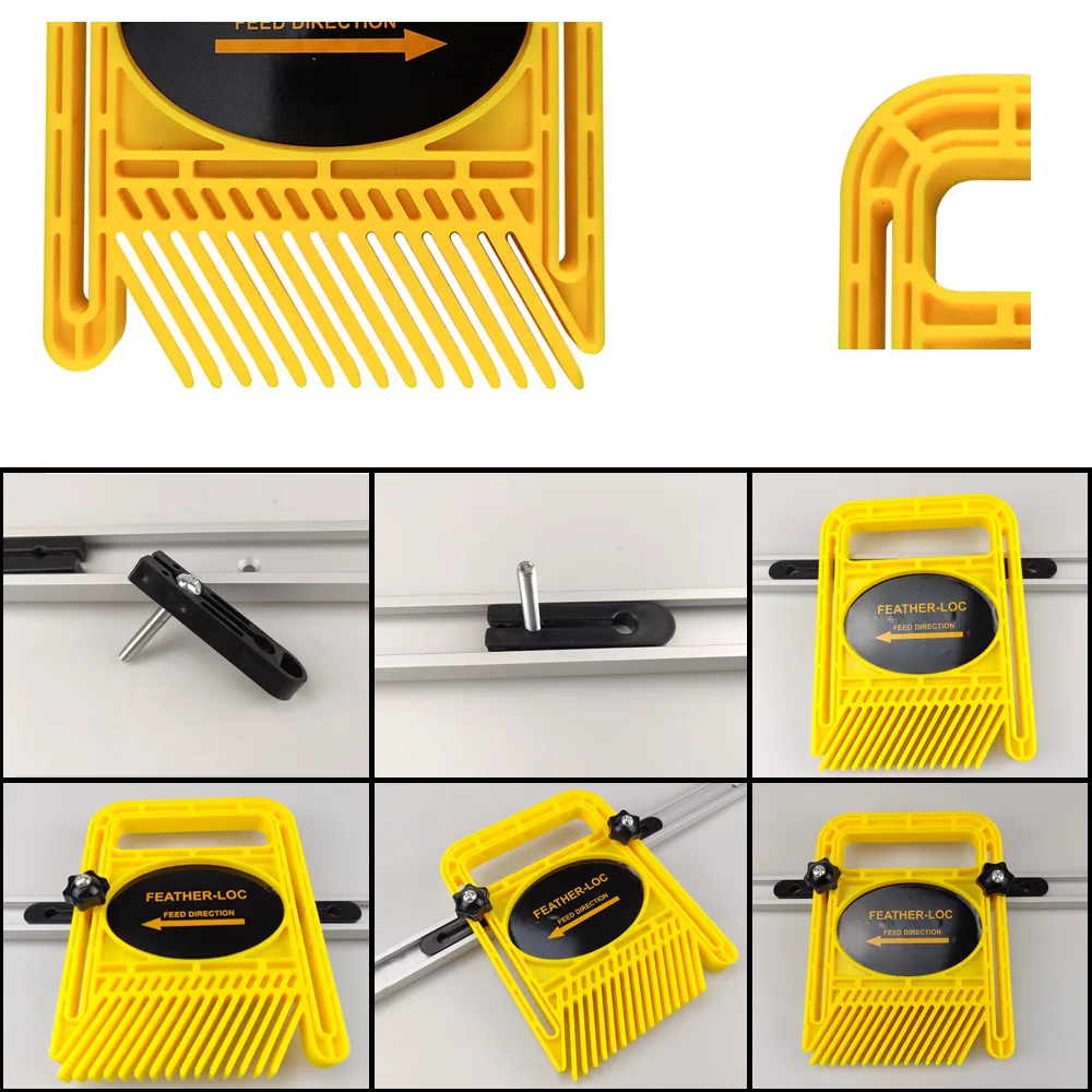 Multi-purpose Feather Loc Board Double Featherboards Miter Gauge Slot Woodworking Tools for Engraving Machine Circular Saw Table