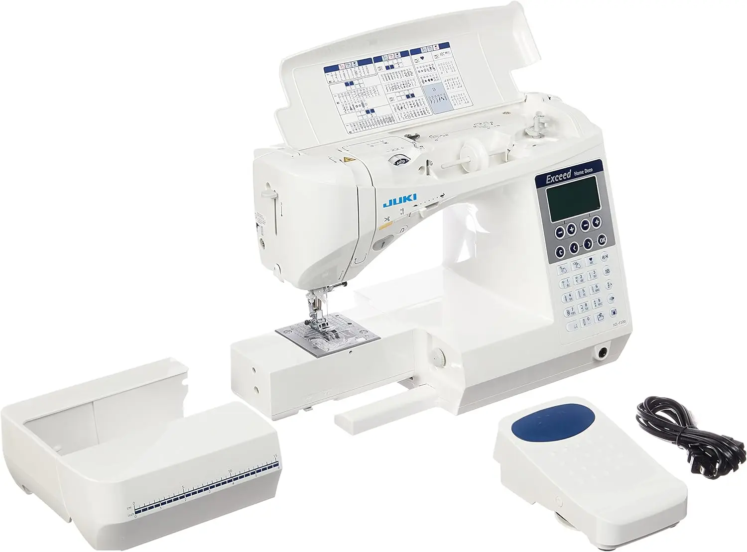 JUKI HZL-F300 Sewing and Quilting Machine , White