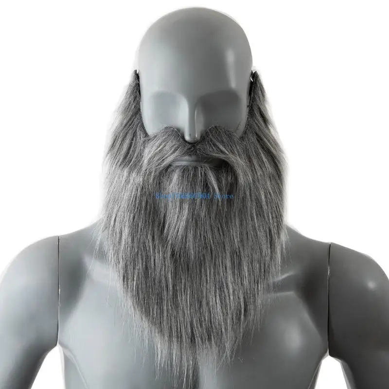 Fantasia barba falsa n7yf, homem velho, bigode, fantasia halloween, barba engraçada, acessórios cabelo para