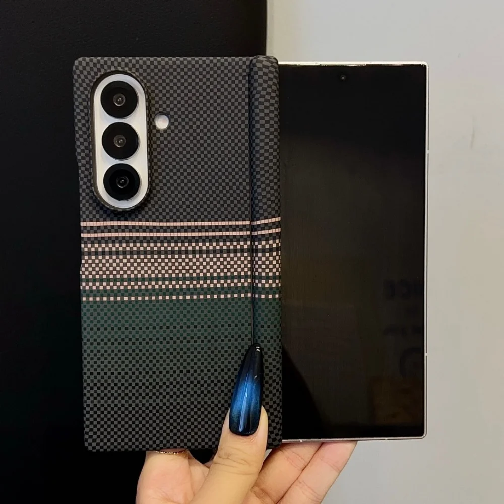 Luxury For Magsafe Wireless Charging Aramid Carbon Fiber Phone Case For Samsung Galaxy Z Fold 8 7 Fold8 Ultra Magnetic Cover - view 2