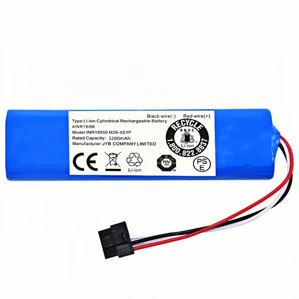 

Сменный литий-ионный аккумулятор 14,4 В, 3200 мАч — высокая емкость, совместимый с роботом-пылесосом CECOTEC Conga 3690 3790 3890