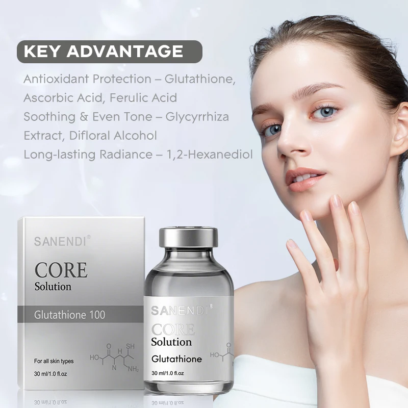 Sanendi كوريا للعناية بالبشرة 30 مل مصل حمض الهيالورونيك للوجه مع محلول Exo للترطيب اليومي والمغذي C