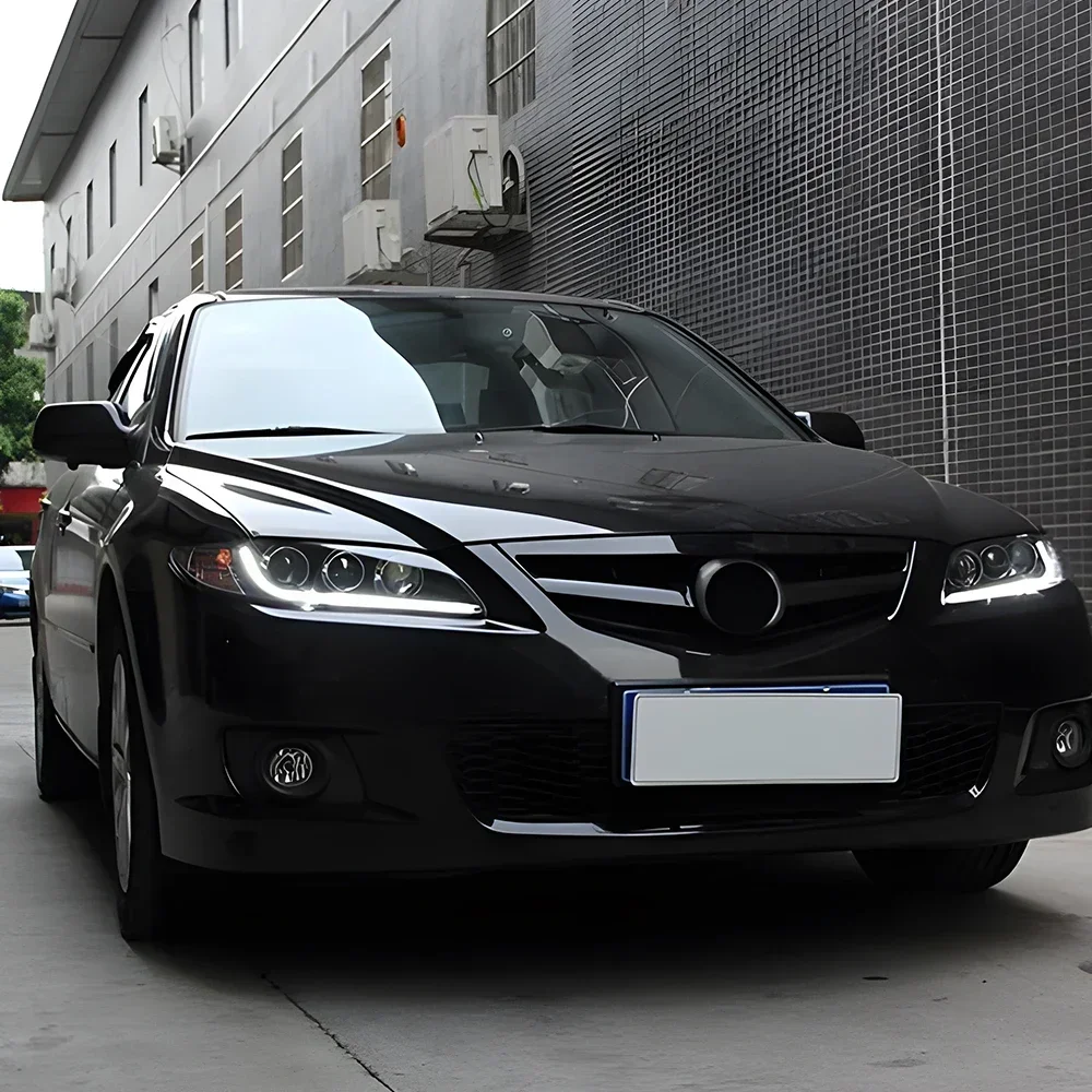 For Mazda 6 Car Headlights 2003-2015 LED Front Light Assembly Upgrade High-Configuration Triple Projector Lens Style Accessories