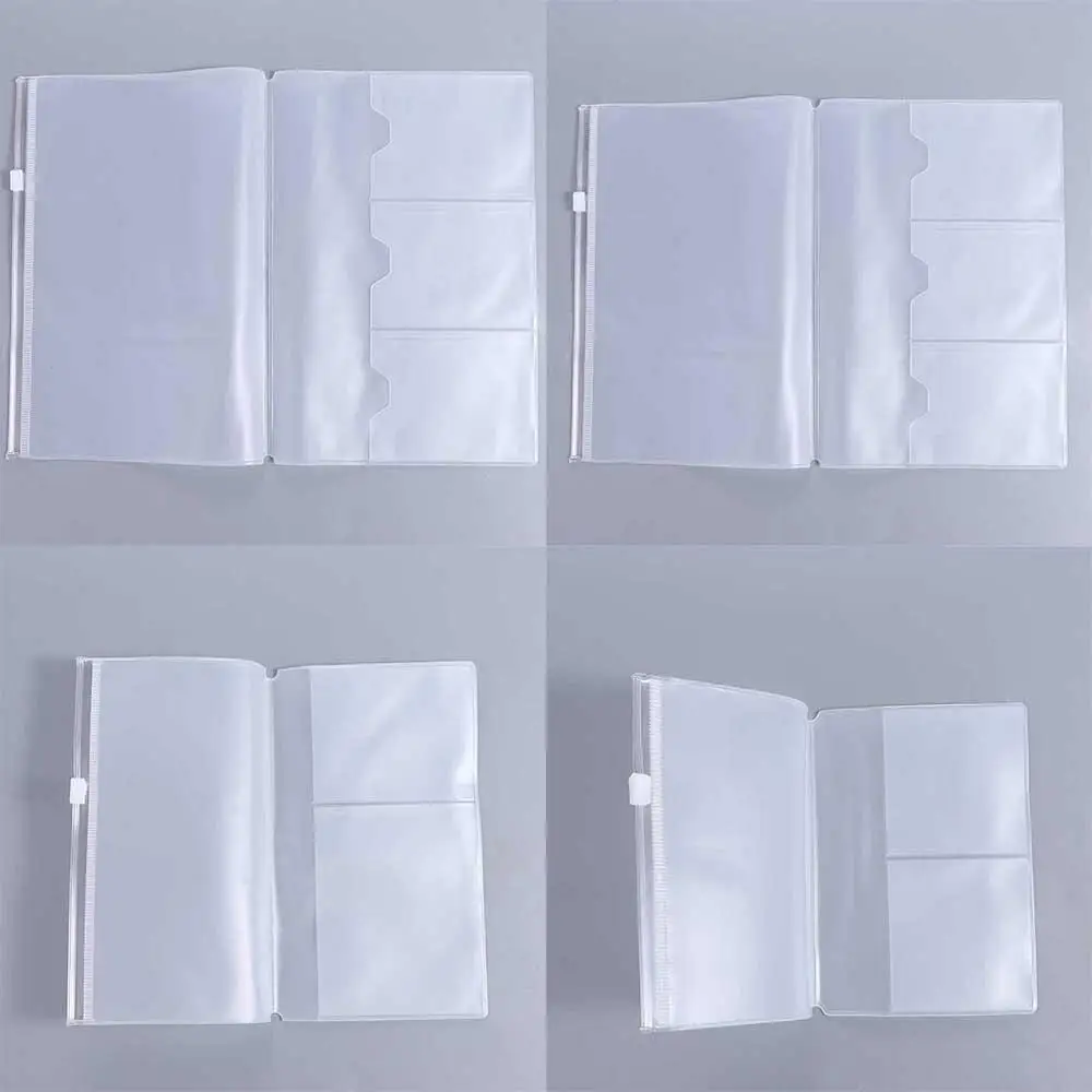 Pocket Card Holder Storage Standard Journal Planner Card Holder Notebook Storage Bag PVC Zipper Bag Notebook Zipper Bag