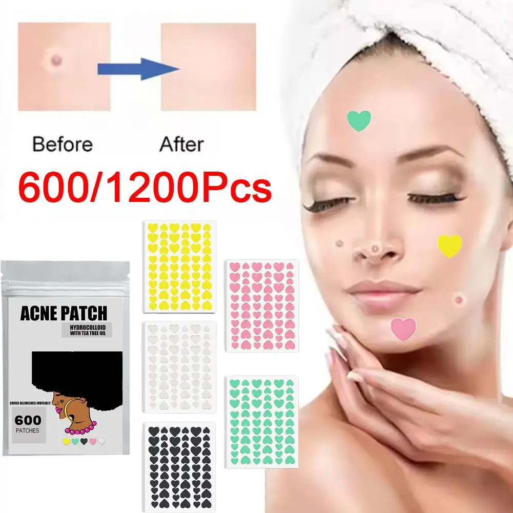 600/1200 sztuk gwiazda pryszcz łatka trądzik kolorowe niewidoczne usuwanie trądziku naklejki do pielęgnacji skóry korektor twarz Spot Beauty