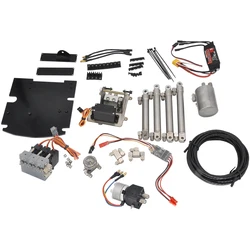 Huina 592 593 594 Hydraulic Kit Metal Boom Bracket / 3CH Valve / Oil Pump Cylinder For RC 1:14 22CH Excavator Parts