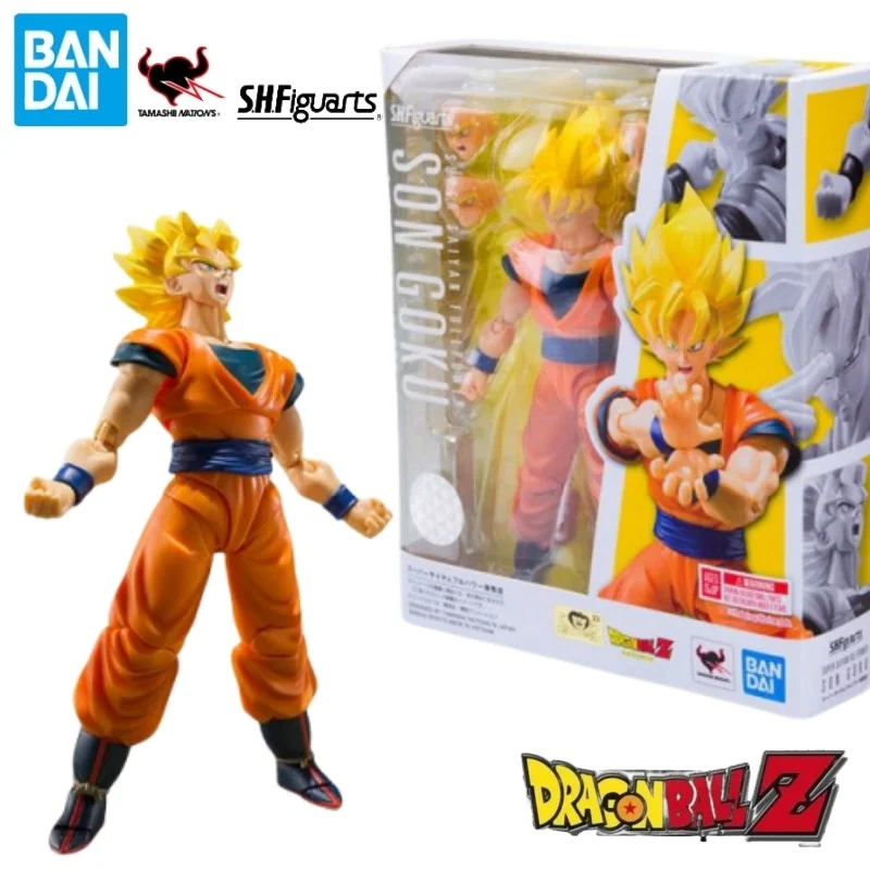 

14cm Original Bandai Shfiguarts Dragon Ball Z Full Power Son Goku Ssj2 Pvc Action Figures Movable Anime Figurine Model Toy Gifts