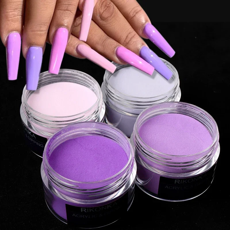 Polvo acrílico de color lavanda, Gel de extensión, pigmento para uñas, polvo, diseño profesional de Arte de uñas, suministros de decoración, herramienta