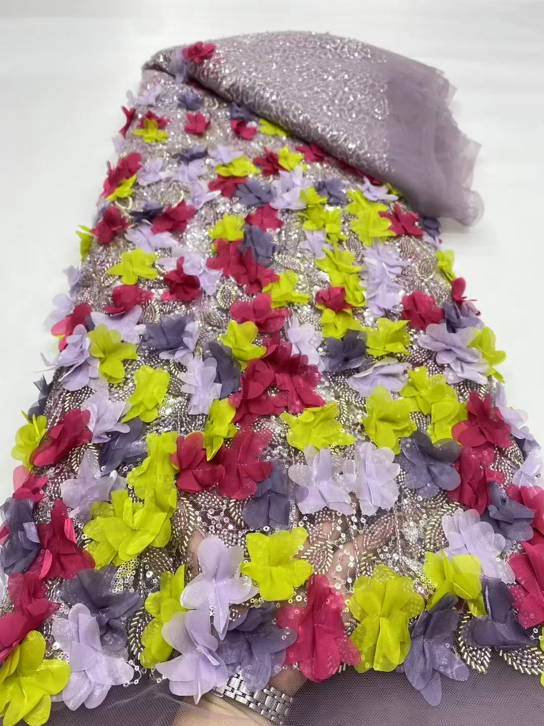 

2025 новейшее высококачественное африканское нигерийское платье с тюлем, кружевная ткань, гипюровое платье с вышивкой, блестки, 5 ярдов, JY465