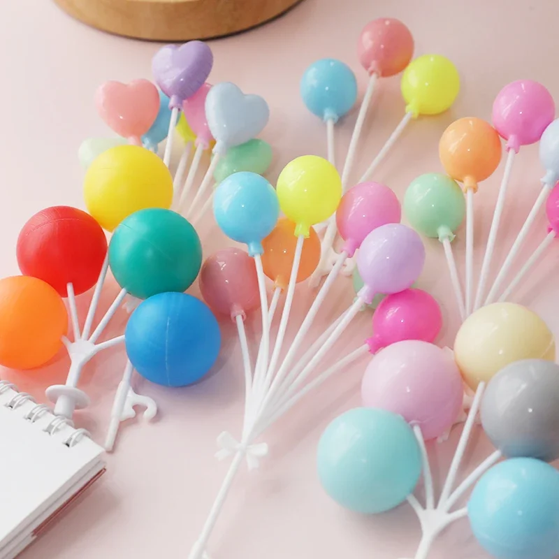 Cake decoration  Colorful Balloon Collection Cake Topper for Party Decoration Dessert Lovely Gifts Birthday Wedding Cake Flags