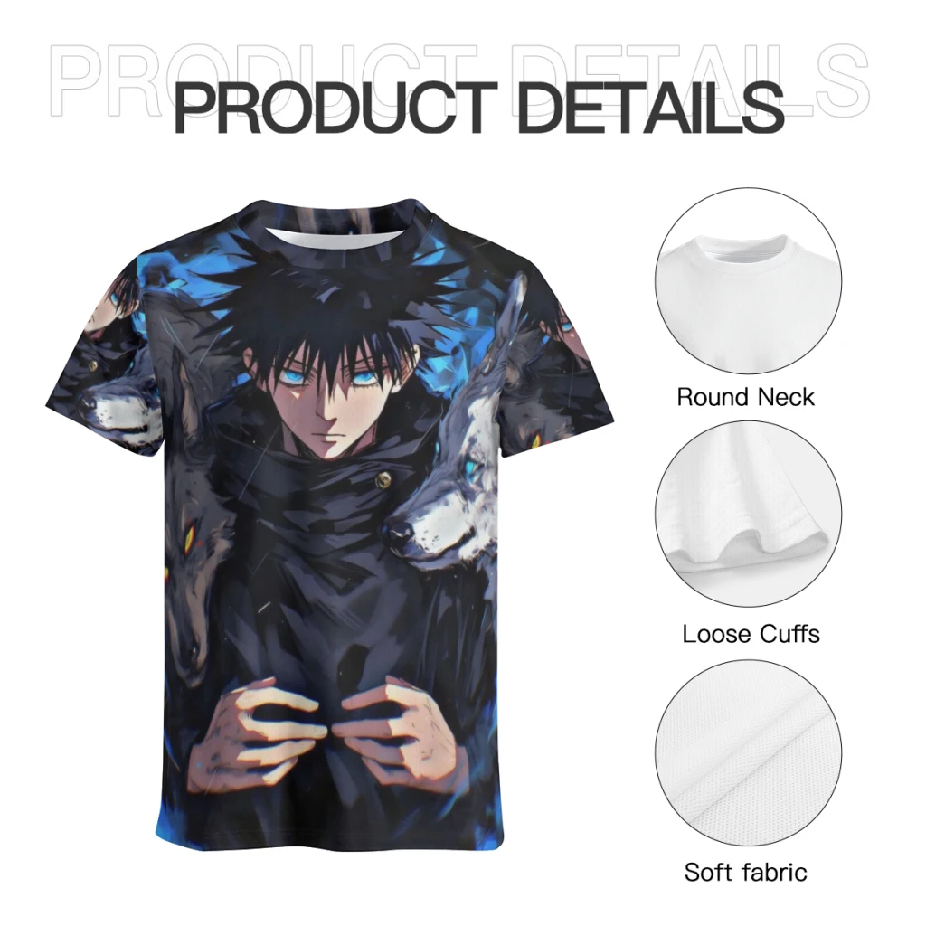 Jujutsu Kaisen Trending Products Men's Clothing Soft T-Shirt Sports Top Tees Breathable T Shirt For Male T shirts