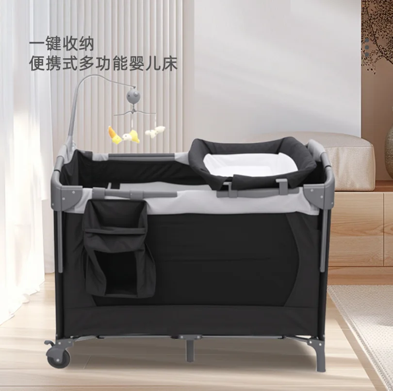 เตียงเด็กอเนกประสงค์แบบพับได้ เตียงเด็กอ่อนแบบเคลื่อนย้ายได้