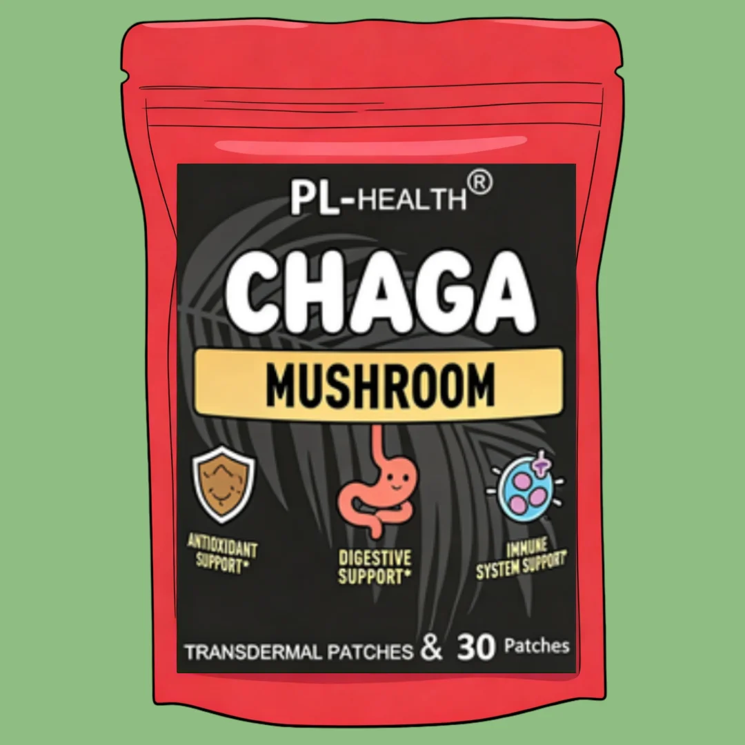 Chaga Mushroom Transdermal Patches For Digestion, Energy, & Immune Support-30 Patches One Month Supply
