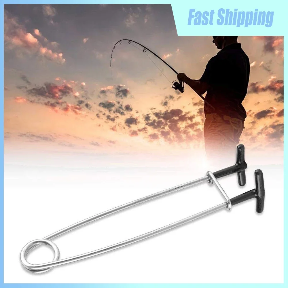 

1pc Stainless Steel Fishing Mouth Opener Silver Fishing Mouth Spreading Tool Fish Hooks Removal Support Tool Accessories