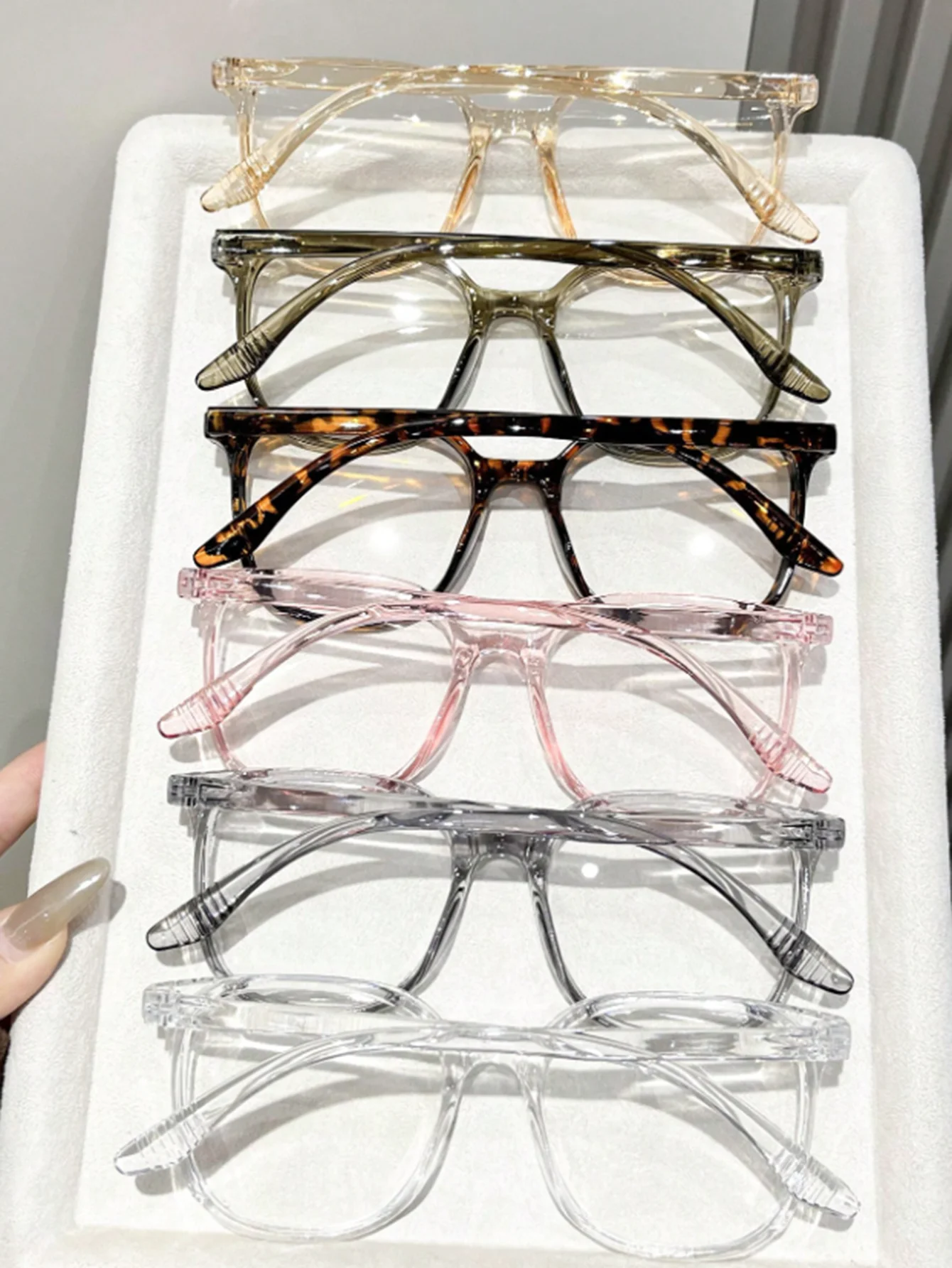 1 Stück/3 Stück/4 Stück/5 Stück/6 Stück europäische und amerikanische klassische beliebte Brillen-Set mit quadratischem Rahmen, Herren- und Damenmode-Brille – Detail 15