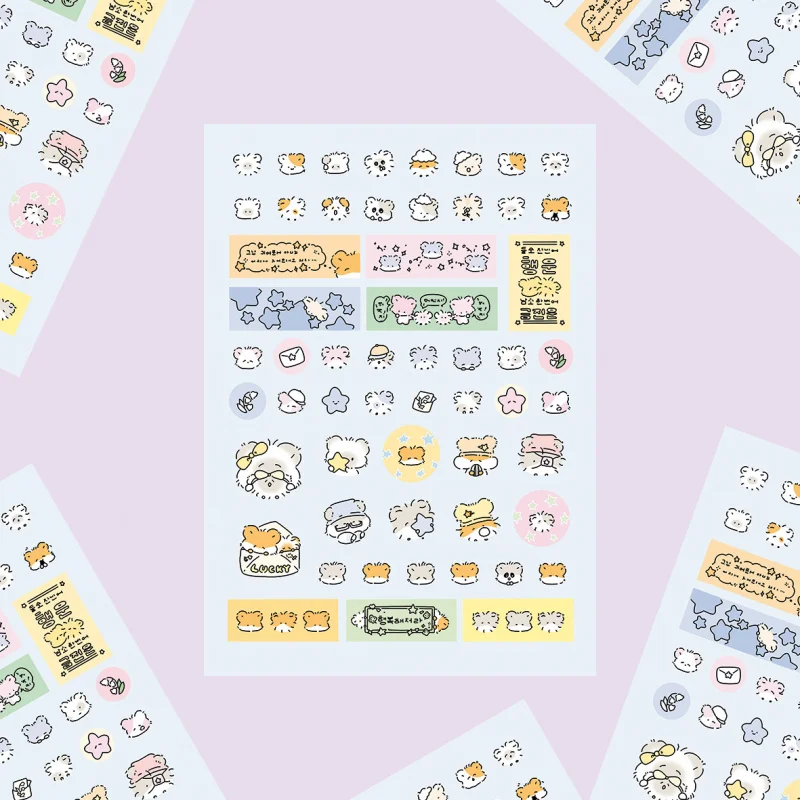 韓国ステッカーかわいい小さなパターン装飾ステッカー甘い漫画の女の子ステッカーハンドブック日記プランナースクラップブック DIY ステッカー