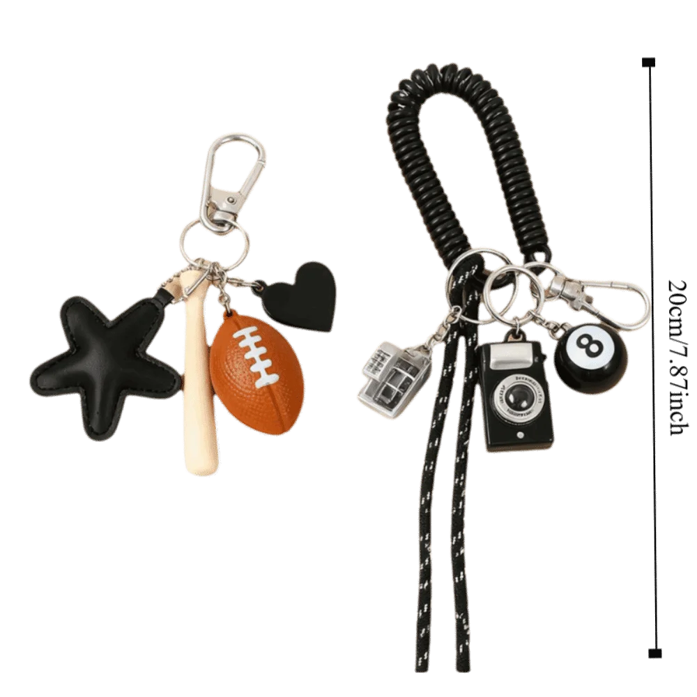 Забавный элегантный брелок с кисточкой для регби, ПВХ, леопардовый принт, универсальная сумка, очаровательная сумка для собаки, регби, сумка из бисера, подвеска, ключ от машины