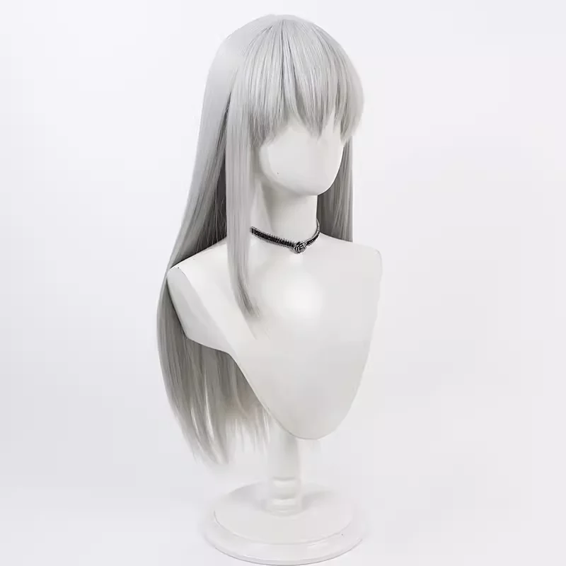 أنيمي مصير GrandOrder كاما كوس شعر مستعار تأثيري هالوين كرنفال الدعائم الطرف الشعر الاصطناعية ألياف مقاومة للحرارة + غطاء شعر مستعار #2