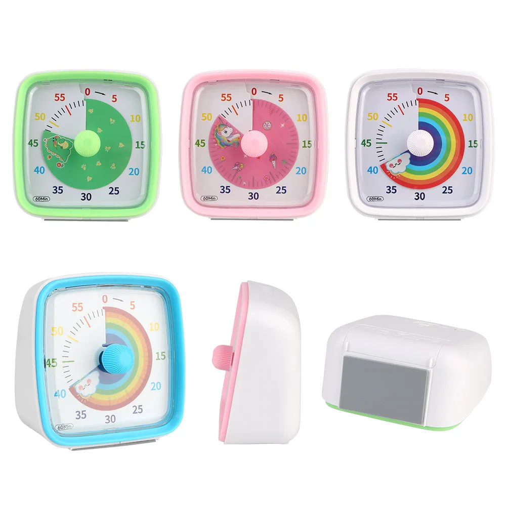 Herramienta de gestión del tiempo de recordatorio para niños, temporizador Visual con luz nocturna, despertador Ultra silencioso, temporizador de cuenta regresiva de 60 minutos