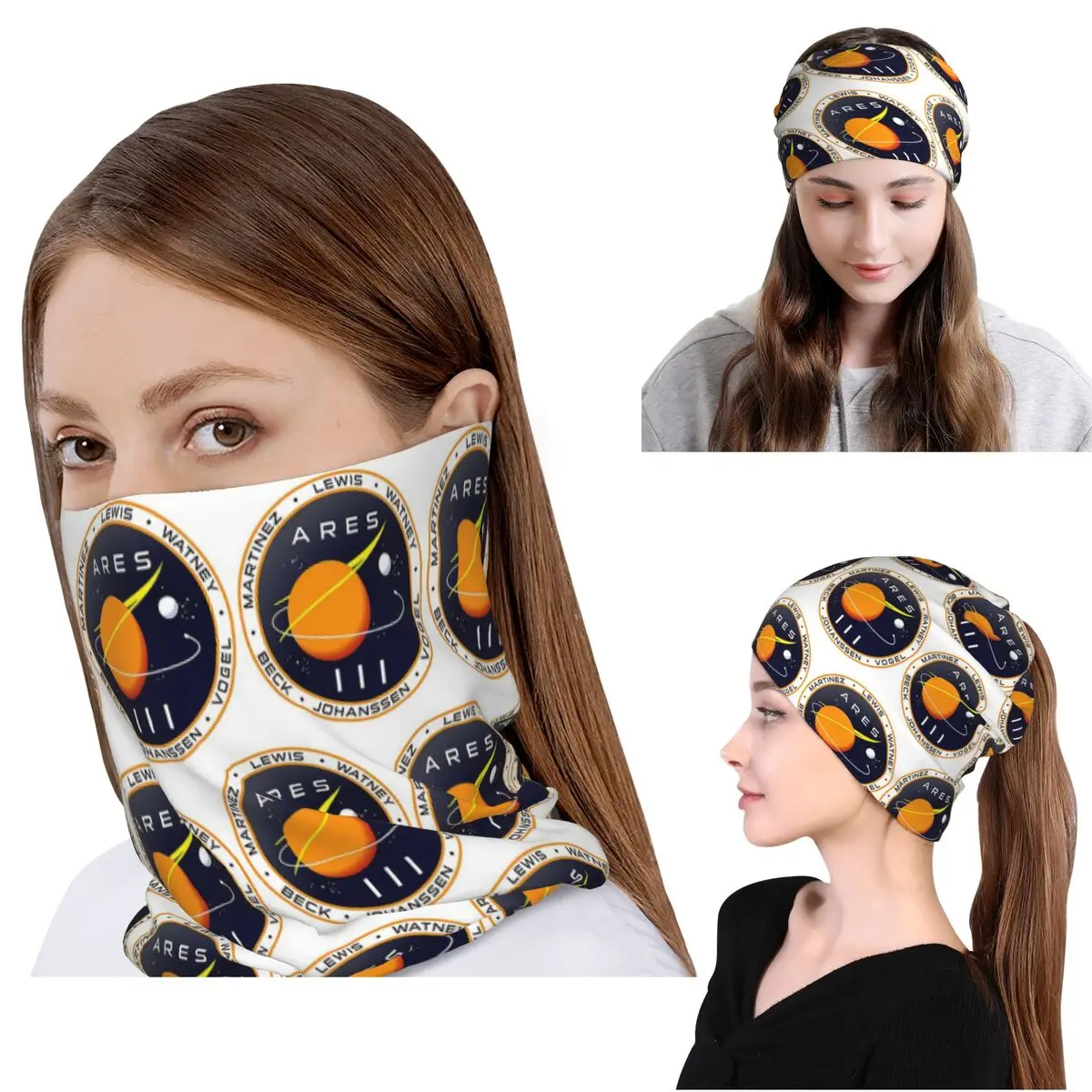 

Ares 3 Mission To Mars - The Martian Badg Bandana Neck Cover Magic Scarf Multi-use Cycling Scarf Beanies Hat Unisex Adult