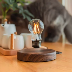 Lampe LED en Verre Flottant Magnétique, Luminaire Décoratif d'Nik, Idéal pour un Bureau, une Table ou comme Cadeau d'Anniversaire, Nouveauté