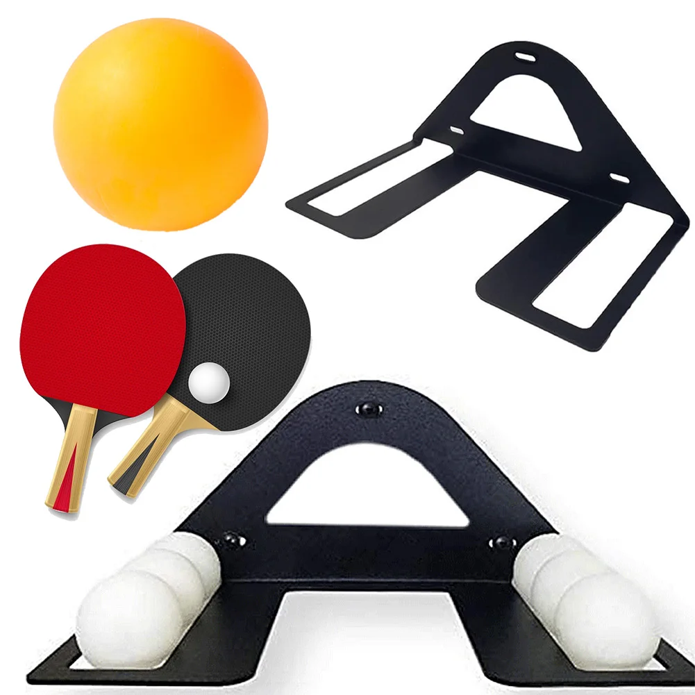 Pings Pongs Paddle Holder Ball Organizer Wall Mounted Table Tennis Storage Shelf Ping Pong Storage Rack Table Tennis Accessories