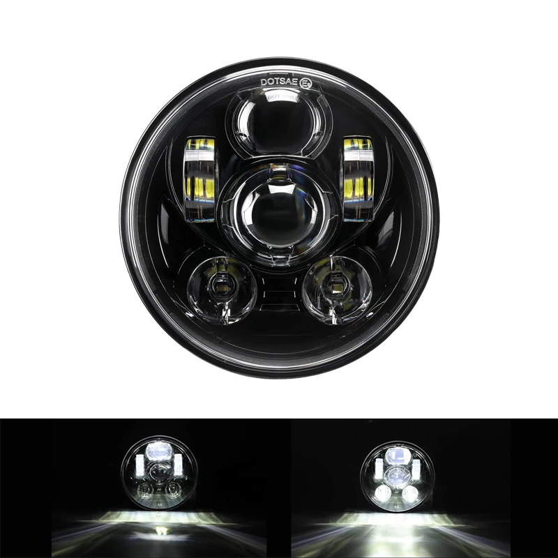 

Motorcycle Headlights Led 5.75 Inch Flashing Lamp For Harley Sportster 883 1200 Iron 883 Dyna Street Bob Headlamp