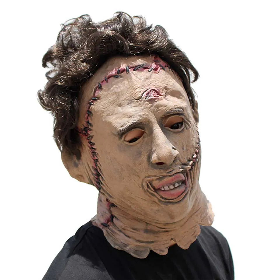 Texas Chainsaw Massacre Leatherface Mask Halloween Horror Fancy Dress Party Cosplay Latex Masks Halloween Party
