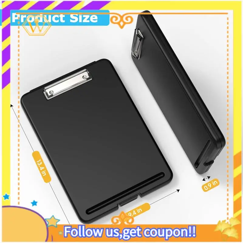 أحدث حافظة مع مجموعة تخزين مكونة من 6 قطع، 8.5 × 11 بوصة، حافظة تخزين مع مشبك منخفض، للوازم المدرسية المكتبية #6