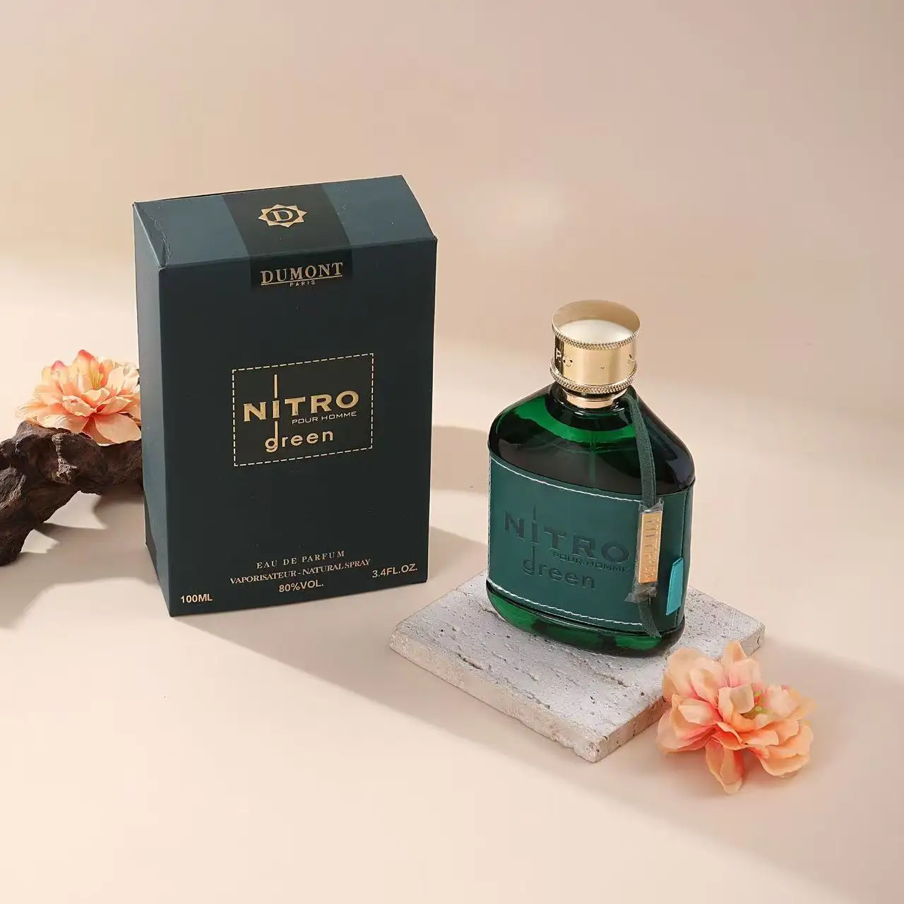 Perfume Dumont Nitro Green para Hombre - Notas Amaderadas y Terrosas, Regalo Ideal para Amantes de la Naturaleza