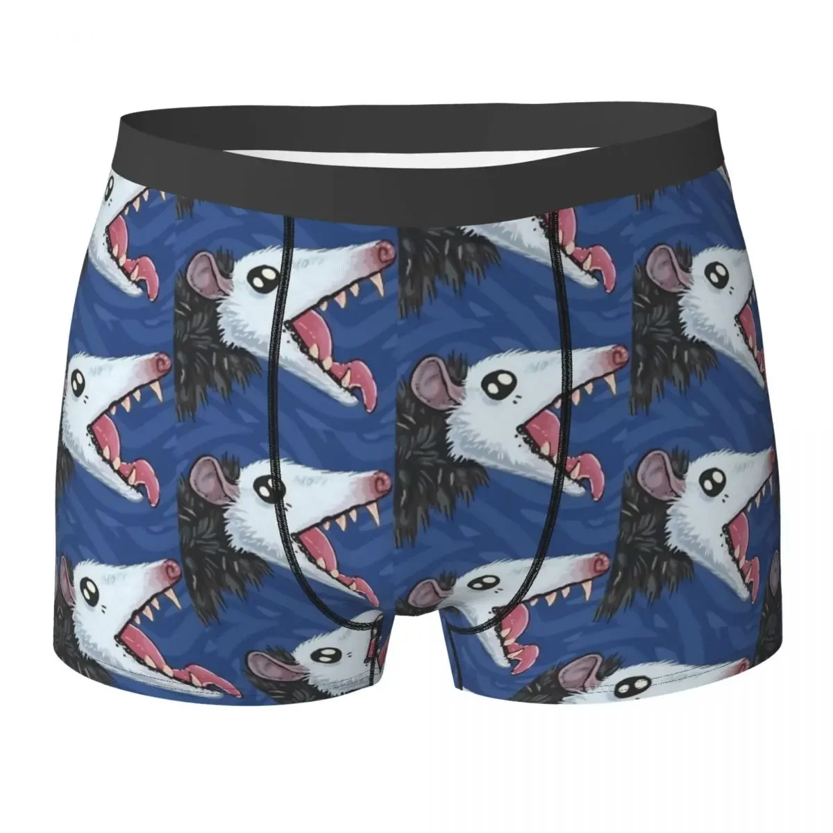 TEXTLESS WHY HE SCREM Opossum Possum Men Underwear Boxer Shorts Panties Humor Soft Underpants For Male Plus Size