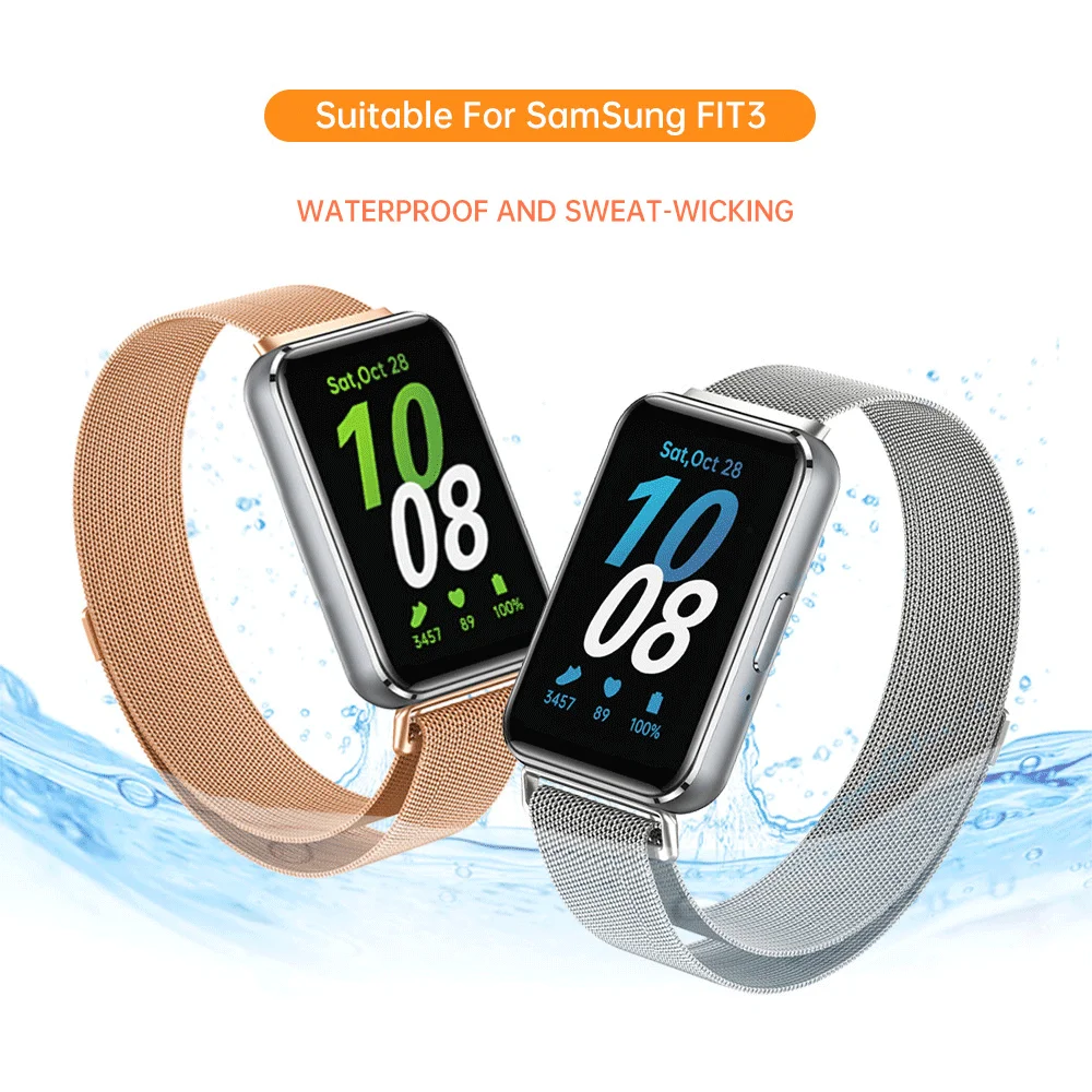 Pulseira Milanese para Samsung Galaxy Fit 3, Substituição Pulseira, Pulseira Esportiva, Assista Acessórios