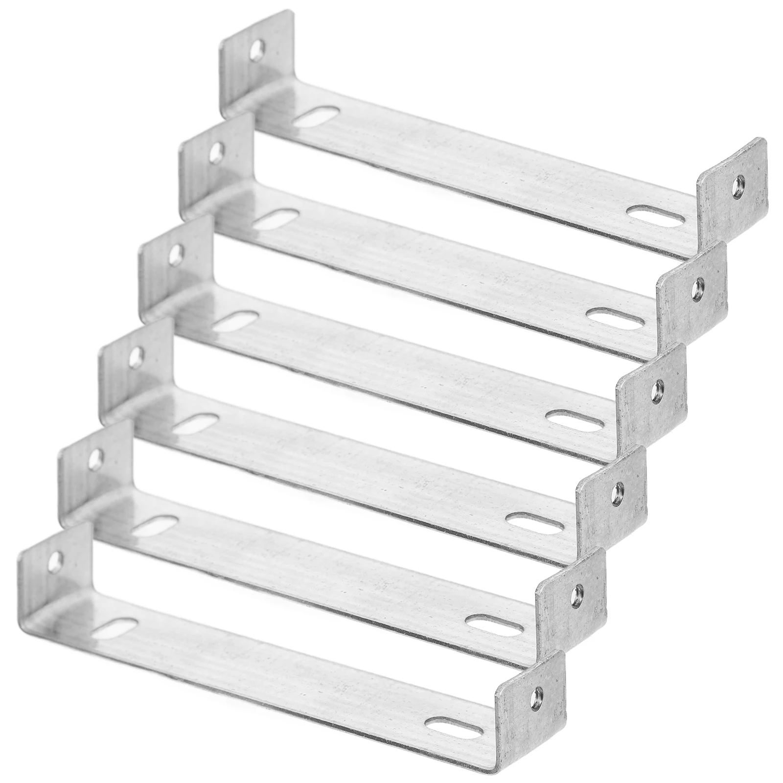 

6 Pcs Lamp Chassis Hanging Plate Brackets Light for Wall Ceiling Fixture Mounting Fan Back Strip Kit Silver