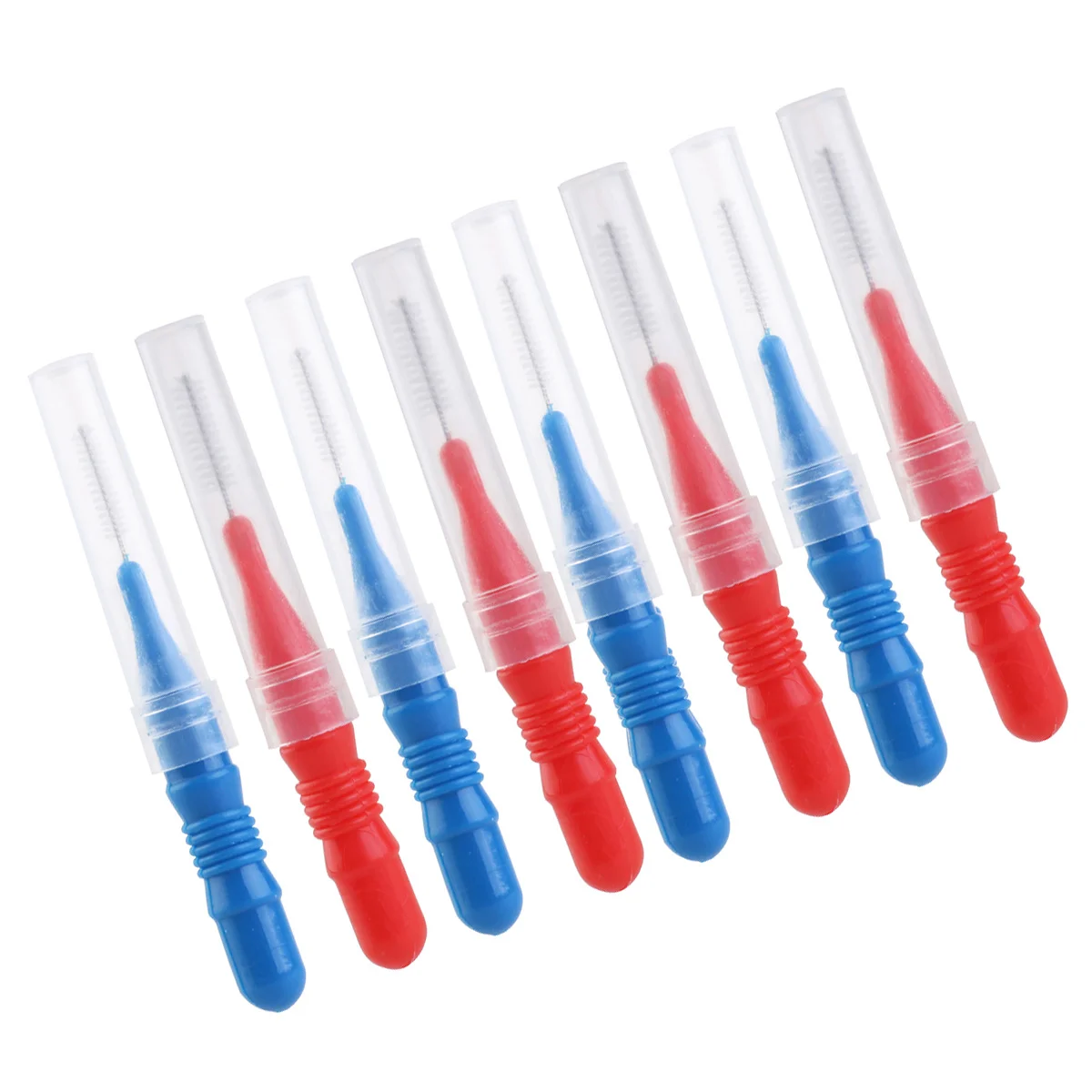 30 Pcs Interdental Brush Cleaners Food Debris Floss Brush Dental Oral Care Tool (Red/Blue) toothpick brush