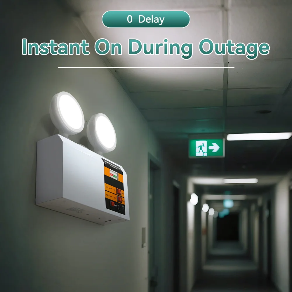 

Светодиодный пожарный аварийный светильник с двойной головкой, лампа безопасности для коридора, выключение питания, свет памяти, яркий аварийный светильник 220 В 110 В