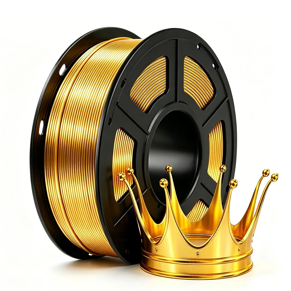250g 500g 1kg Filament Silk Gold PLA 1.75mm Materiał do drukarek 3D Silk Gold PLA do drukarek 3D, przewód filamentowy, pakowanie próżniowe — zdjęcie produktu 2