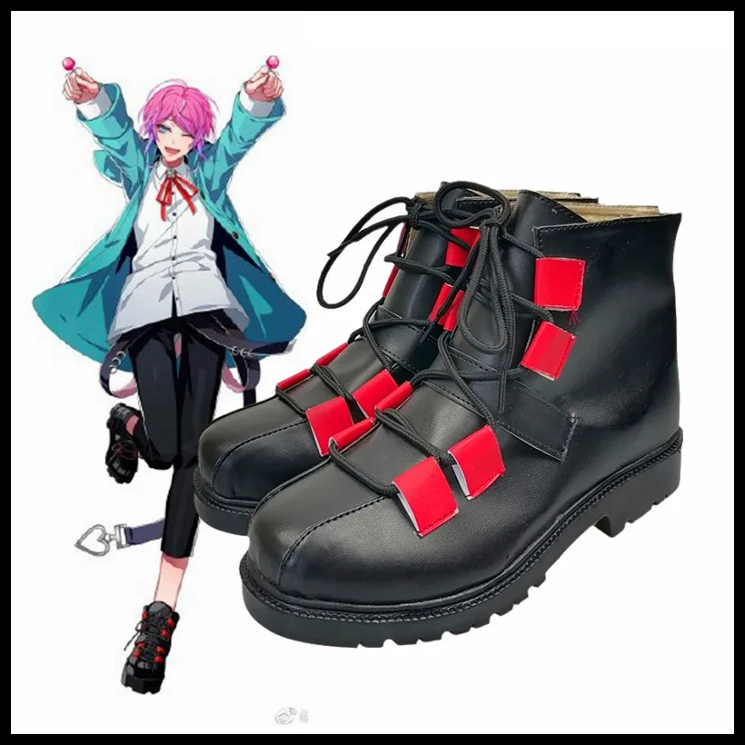 

New Division Rap Battle Amemura Ramuda Hypnosis Mic Cosplay Boots Anime Shoes Custom Made Halloween props Synthetic Hair