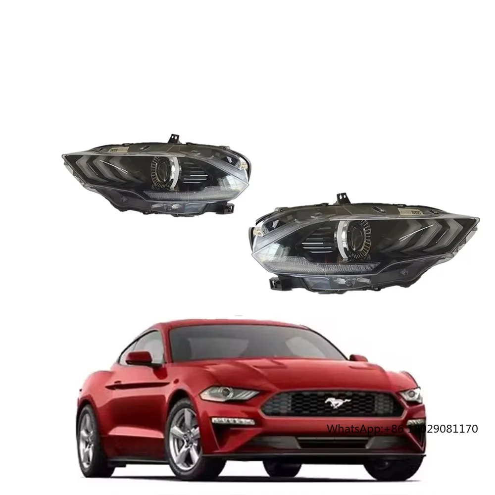 EU MODEL DRL LED Projector Auto Head Lamp Headlight for FORD Mustang 2018 2019 2020 Car Auto Lamp Head Lamp E-Mark Approved