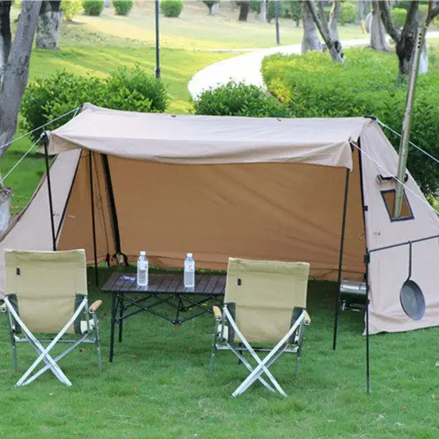 

Wholesale High Quality Emergency Beach Sun Shelter Luxury Glamping Cotton Canvas Tent Hiking Outdoor Waterproof Camping Tent