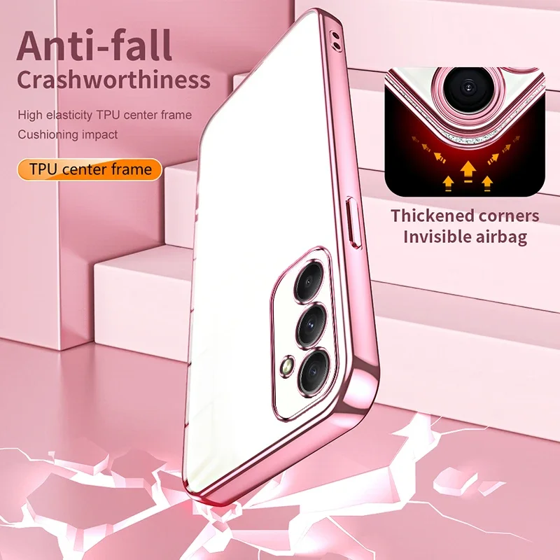 Luksusowe przezroczyste etui z powłoką ochronną na Samsung Galaxy S26 Ultra S25 FE S24 Plus S23 FE A55 A34 A35 A54 A53 A15 A05S Miękka tylna obudowa — zdjęcie 6
