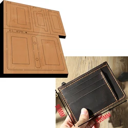Zipper card bag coin purse  Leather Craft Punch Hand Tool Cut  leather craft tools  New Japan Steel Blade Wooden Die